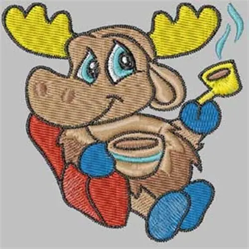 Buy Online Winter Moose Embroidery Design