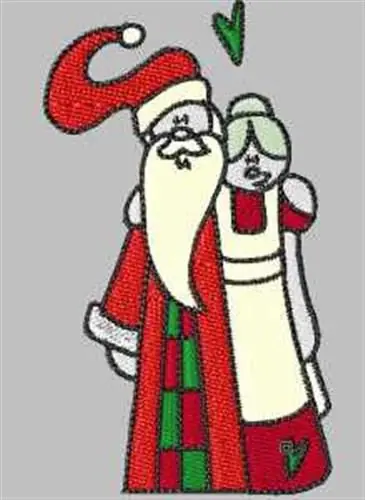 Budget Mr & Mrs Claus Embroidery Design