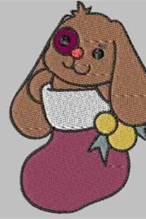 Xmas Puppy Embroidery Design Sale