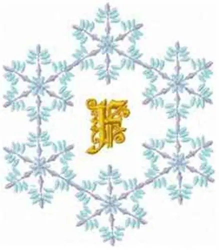 Christmas Fantasy Alphabet F Embroidery Design Sale