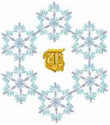 Same Day Shipping Christmas Fantasy Alphabet T Embroidery Design