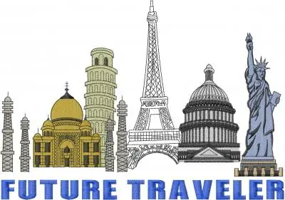 Future Traveler Embroidery Design Today Only