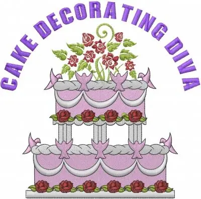 Latest Cake Decorating Diva Embroidery Design
