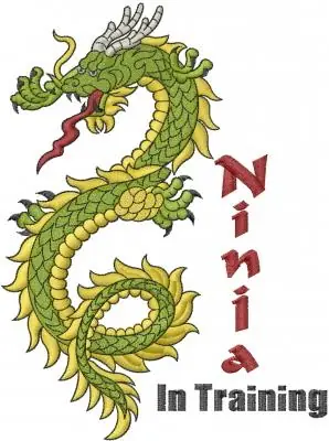 Ninja In Training Embroidery Design Wholesale