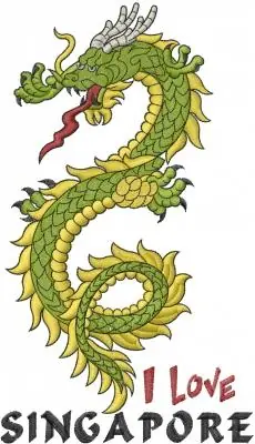I Love Singapore Embroidery Design Top Rated