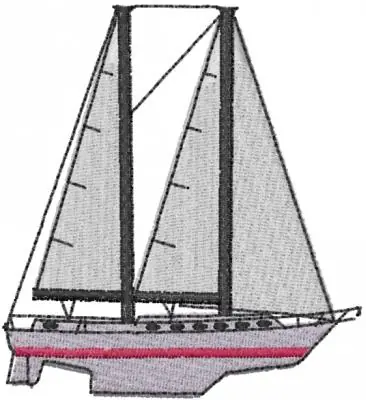 Sail Boat Embroidery Design New Release