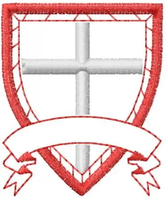 Cross Crest Embroidery Design Free Delivery