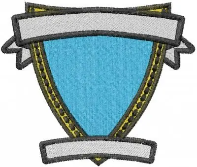 Light Blue Crest Embroidery Design Original