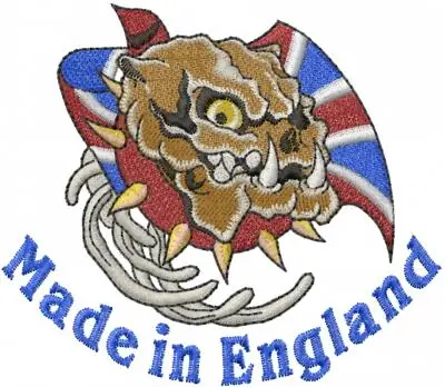Genuine Union Jack Bulldog Embroidery Design