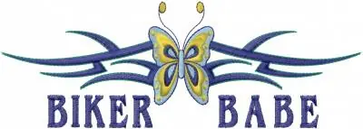 Biker Babe Embroidery Design While Supplies Last