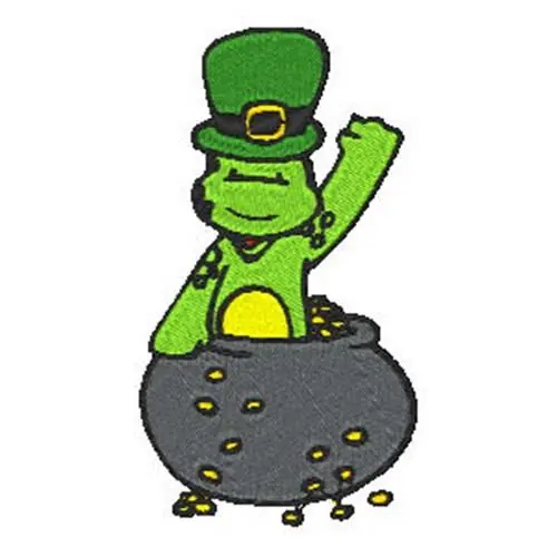 Direct From Factory Treasure Frog Embroidery Design