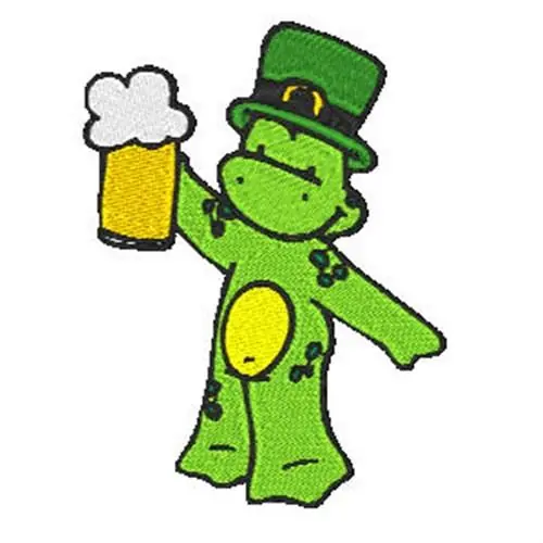 Beer Frog Embroidery Design Weekend Sale