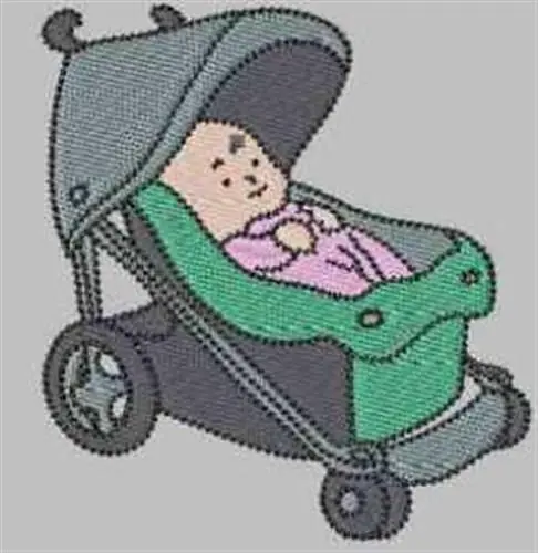 Viral Baby Stroller Embroidery Design