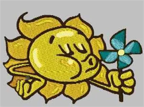 Sun & Pinwheel Embroidery Design Free Returns