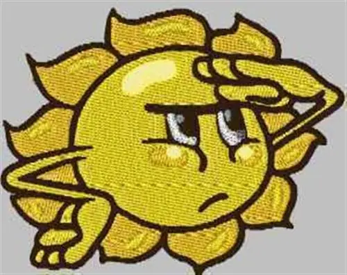 Authentic Searching Sun Embroidery Design