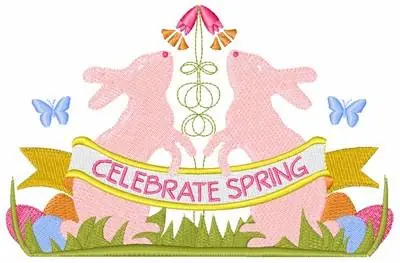 Final Sale Easter Spring Bunny Embroidery Design