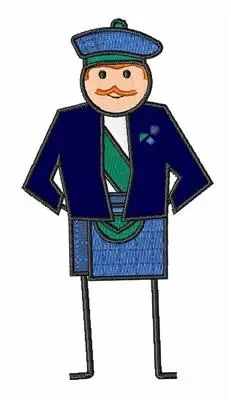 Modern The Scotsman Embroidery Design