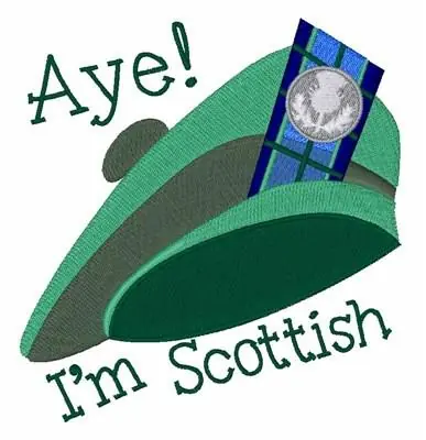 Aye! I'm Scottish Embroidery Design New Release