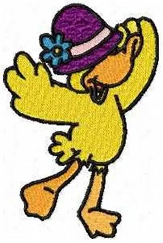 Happy Duck Embroidery Design Markdown