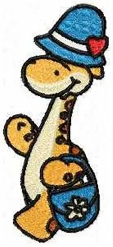 In Demand Giraffe In Hat Embroidery Design