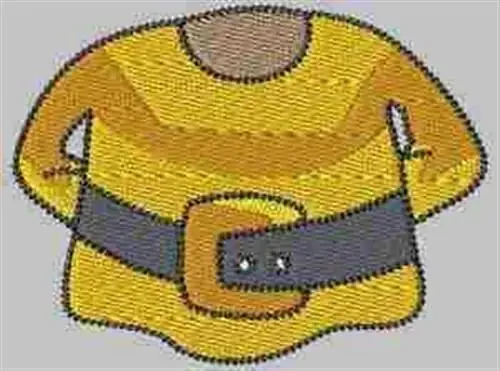 Gnome Yellow Shirt Embroidery Design Handmade