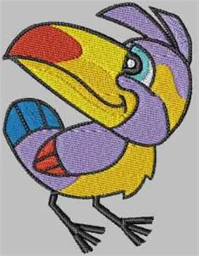 Cartoon Toucan Embroidery Design High Quality