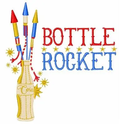 Instant Buy Bottle Rocket Embroidery Design