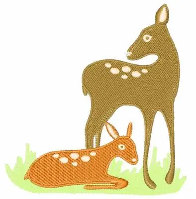 Hassle-Free Returns Deer With Doe Embroidery Design