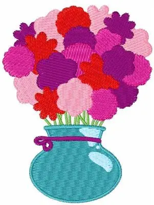 Viral Flower Bouquet Embroidery Design