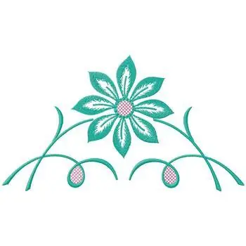 Markdown Flower Swirl Design Embroidery Design