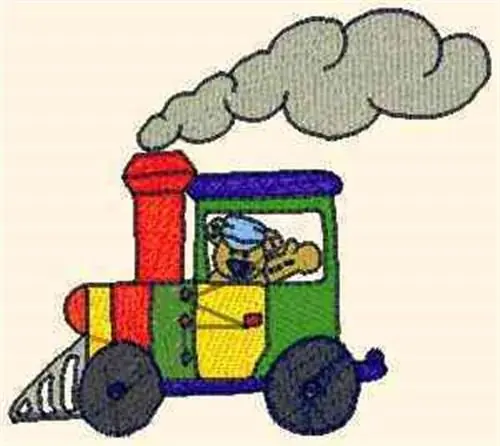 Teddy Express Engine Embroidery Design In Demand