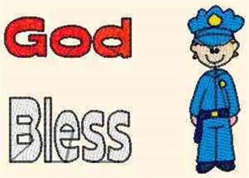Money Back Guarantee God Bless Embroidery Design