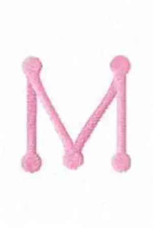 Worldwide Shipping Tinkertoy Letter M Embroidery Design