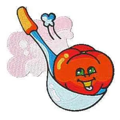 Discount Tomato In Spoon Embroidery Design