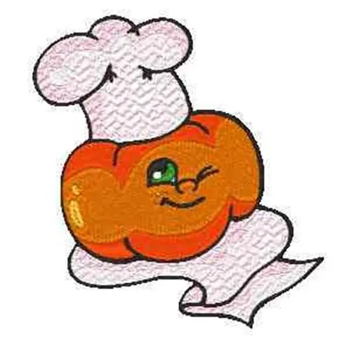 High Quality Chef Tomato Embroidery Design