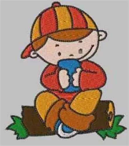 Brand New Camp Boy Embroidery Design