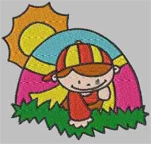 Luxury Boy In Tent Embroidery Design