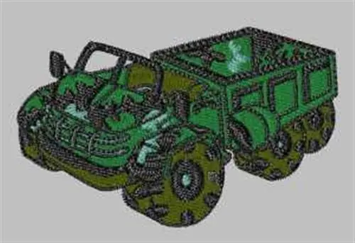 New Arrival Military Truck Embroidery Design