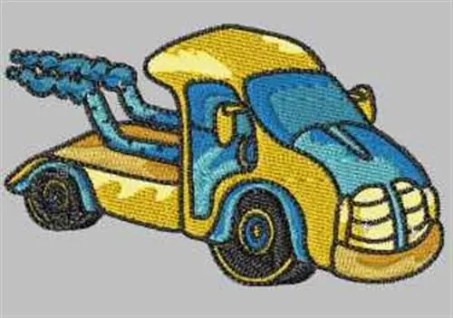 Yellow Truck Embroidery Design Deal
