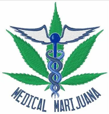 Time-Limited Medical Marijuana Embroidery Design