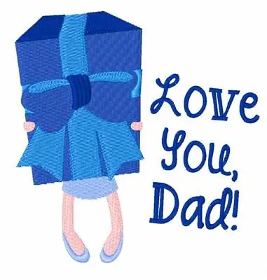 Love You Dad Embroidery Design Affordable