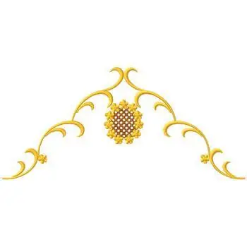 Reduced Price Golden Floral Design Embroidery Design