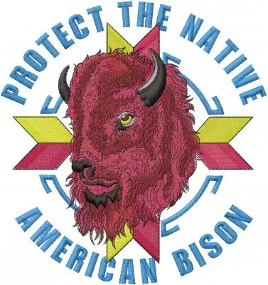 American Bison Embroidery Design While Supplies Last
