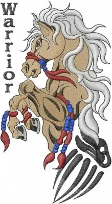 Warrior Embroidery Design Certified