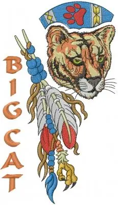 Weekend Sale Big Cat Embroidery Design