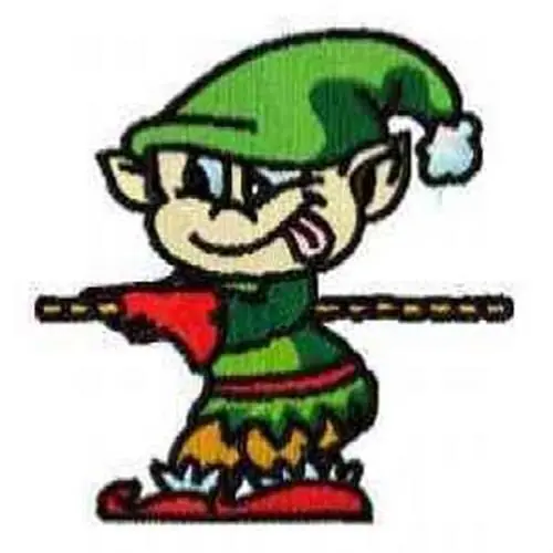 Super Sale Elf On Rope Embroidery Design