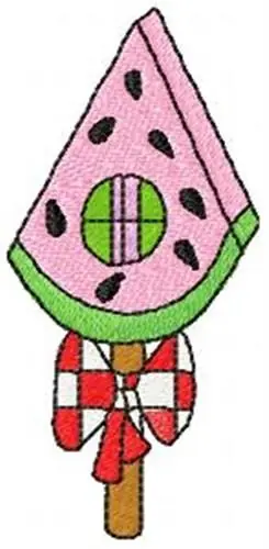 Luxury Watermelon Birdhouse Embroidery Design
