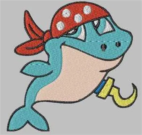 Special Offer Pirate Fish Embroidery Design