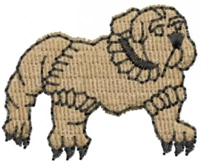 Bulldog Embroidery Design Authentic