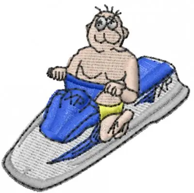 Best Choice Jet Skier Embroidery Design